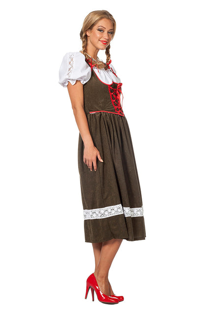 Abito Dirndl Oktoberfest lungo verde