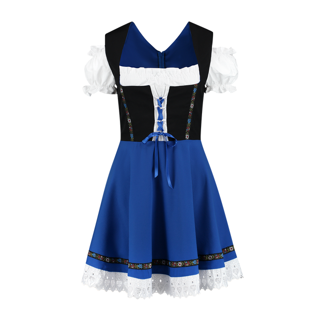 Abito Dirndl Oktoberfest Nero Blu Donna