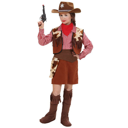 Costume da ragazza cowgirl 6 pezzi