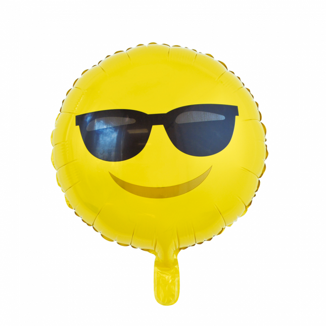 Occhiali da sole Emoji con palloncino a elio 45 cm vuoti