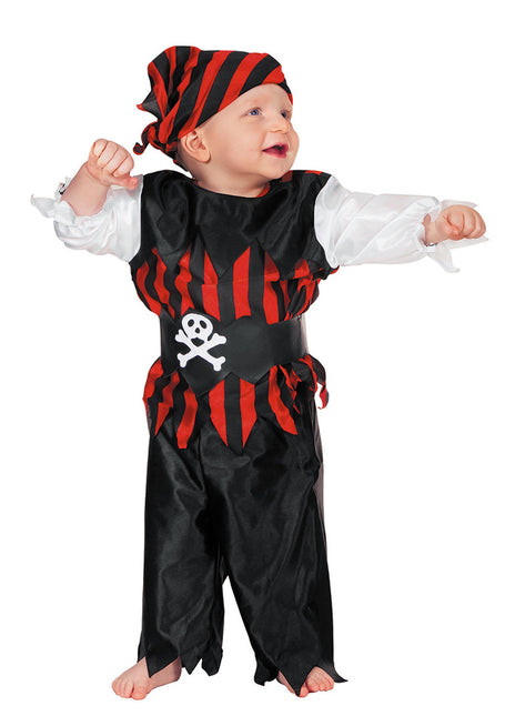 Costume da pirata rosso nero per bambino