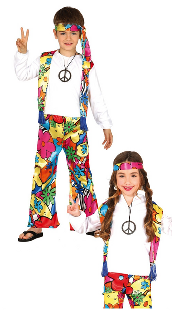 Costume hippie da bambino della pace