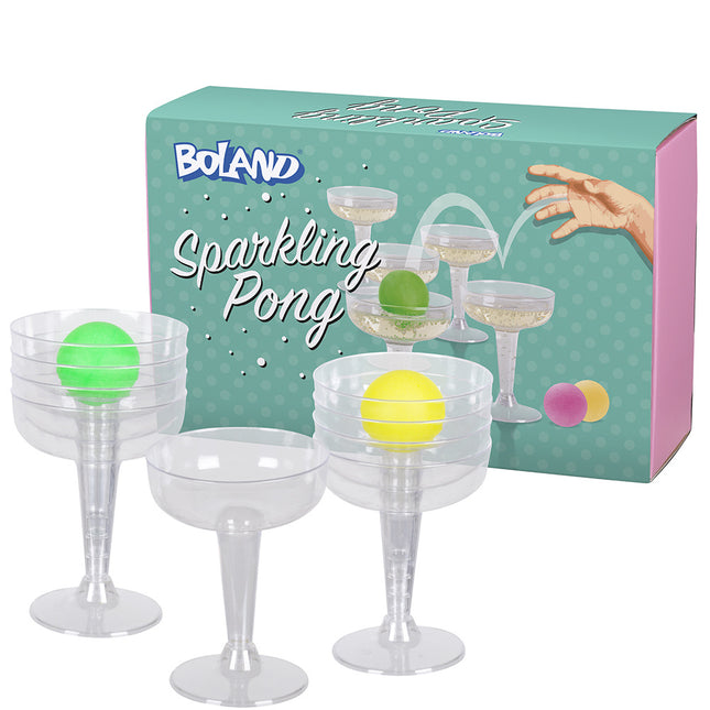 Gioco da bere trasparente Prosecco Pong 15 pezzi