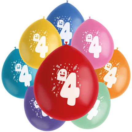 Palloncini 4 anni colorati 23cm 8pz