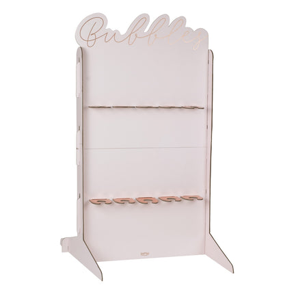 Porta prosecco con decorazione da tavolo in oro rosa 69 cm