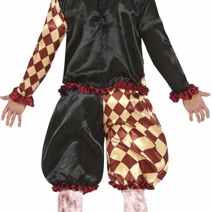 Costume di Halloween da clown dell'orrore da uomo rosso