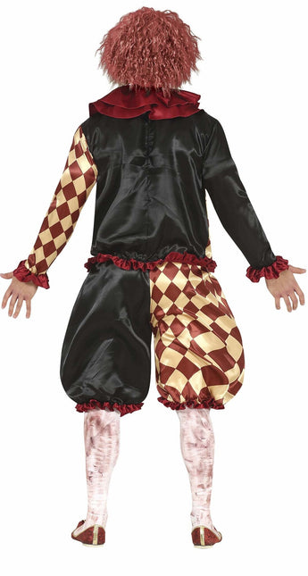 Costume di Halloween da clown dell'orrore da uomo rosso