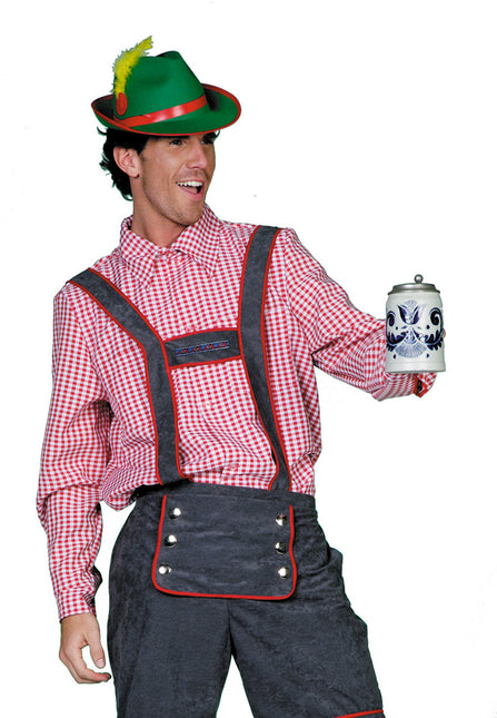 Camicetta Oktoberfest Uomo Rosso Bianco