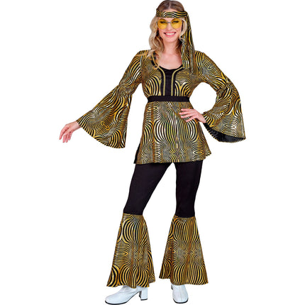 Costume Hippie 60S Donna Oro