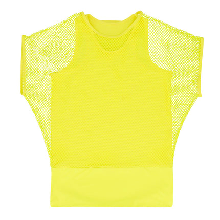 Camicia a rete giallo donna M/L