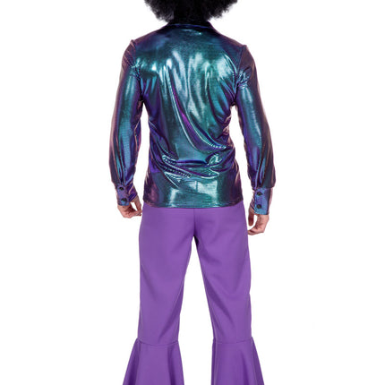 Camicetta Disco Metallic Purple Blue