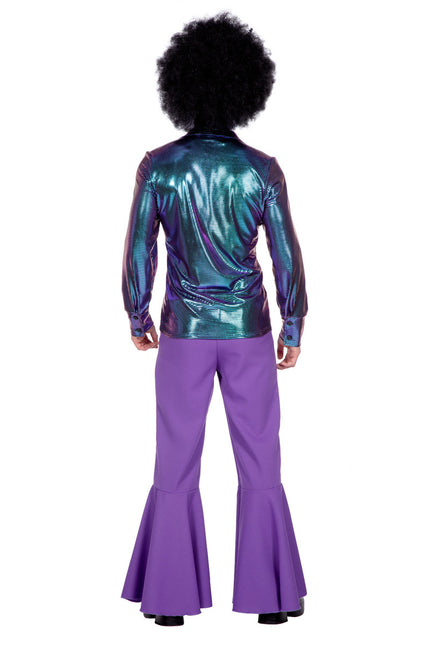 Camicetta Disco Metallic Purple Blue