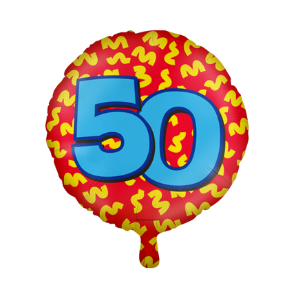 Palloncino ad elio 50 anni colorato vuoto 46 cm