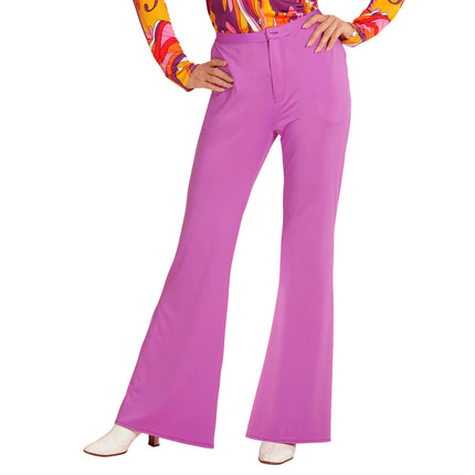 Pantaloni Disco 70S Viola Donna