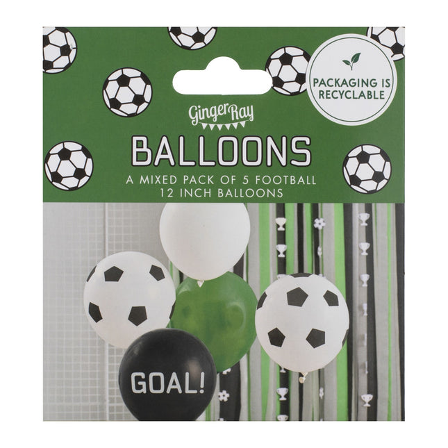 Palloncini calcio Goal 30cm 5pz