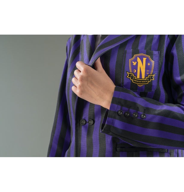 Costume Wednesday Uniforme scolastica nero/viola