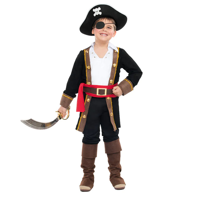 Costume da pirata bambino 7 pezzi