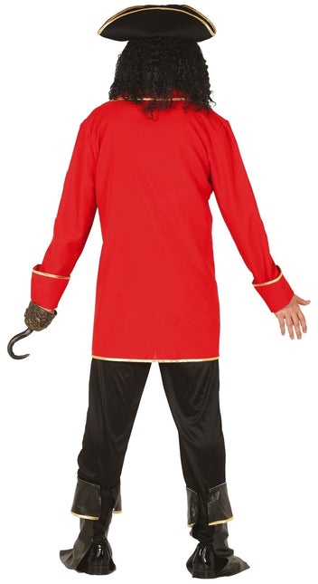 Costume da pirata rosso nero