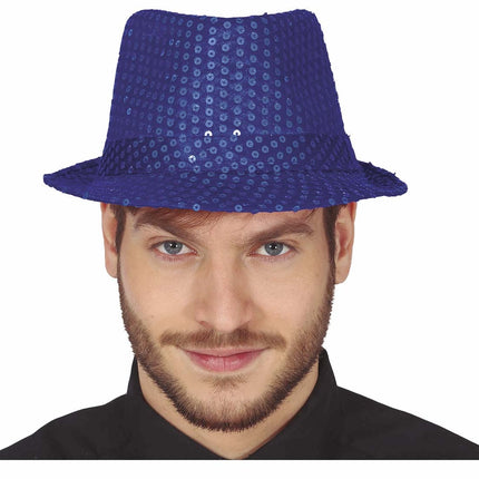 Cappello blu glitterato