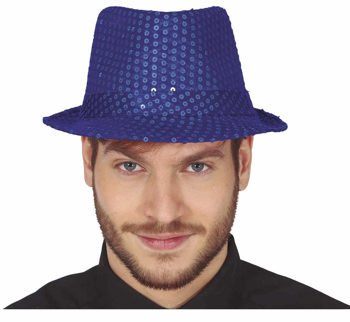 Cappello blu glitterato