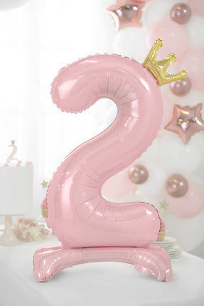 Palloncino Foil Figura 2 Rosa Chiaro Standard Vuoto 84cm