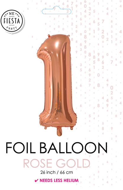 Pallone in foil Figura 1 Oro rosa 66cm