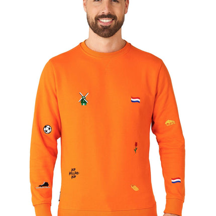 Maglione Holland Hup arancione da uomo OppoSuits