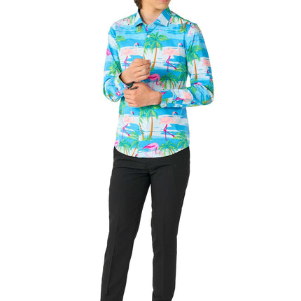 Camicia Hawaii Flamingo Teen Ragazzo Teen <tc>OppoSuits</tc>