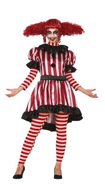 Costume di Halloween da clown dell'orrore da donna