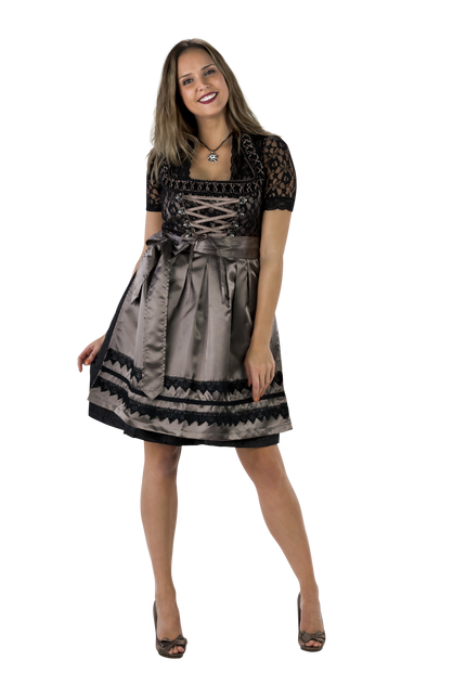 Nero Marrone Abito Dirndl Oktoberfest Donna