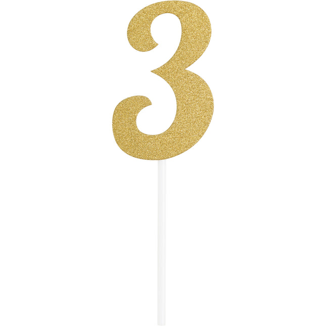 Cake topper oro 3 anni 5x8cm