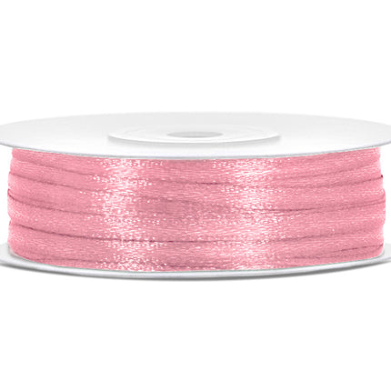 Nastro di raso rosa chiaro 3mm 50m