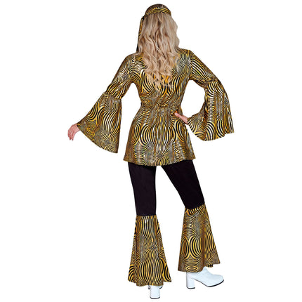 Costume Hippie 60S Donna Oro