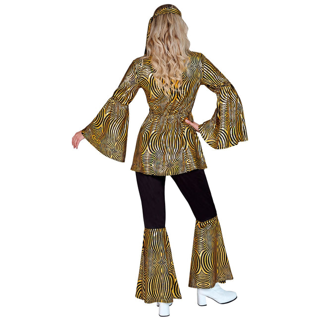 Costume Hippie 60S Donna Oro