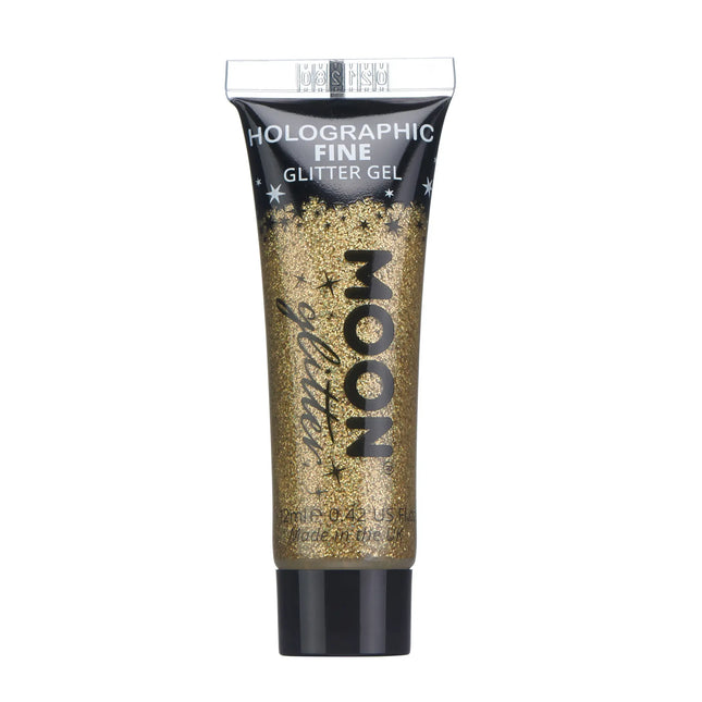 Moon Glitter Holographic Fine Glitter Gel Gold 12ml