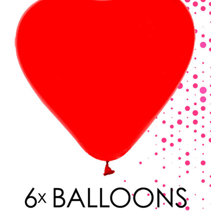 Palloncini Cuore Rosso 30cm 6pz