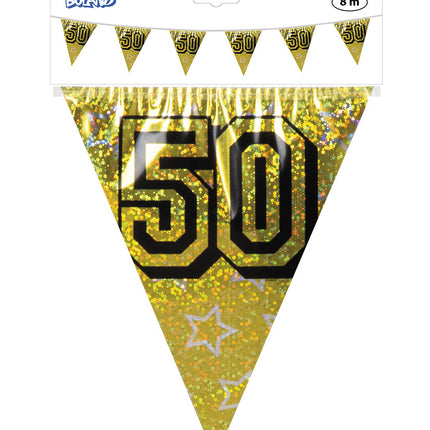 Ghirlande 50 Anni Oro Glitter 8m