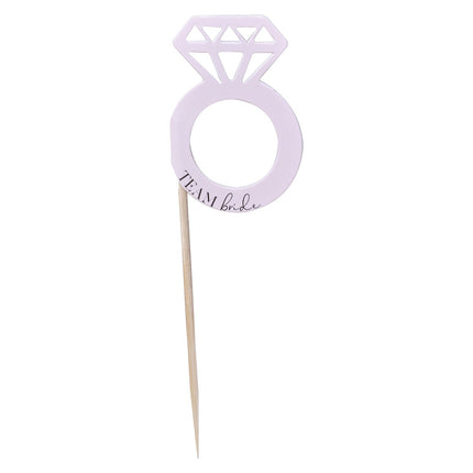 Cupcake Toppers Team Bride 5cm 12pz