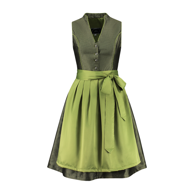 Abito Dirndl verde scuro Oktoberfest Donna 2 Pezzi