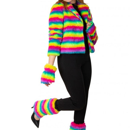 Pelliccia Rainbow Stripe