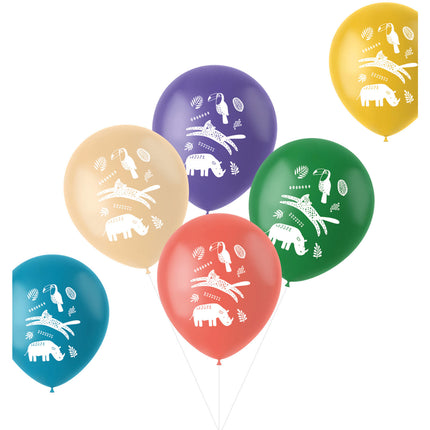 Palloncini Animali della Giungla Zoo Party 33cm 6pz