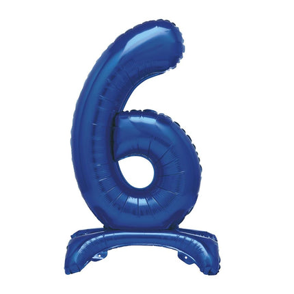 Palloncino Figura Blu 6 Anni Con Standard 76cm