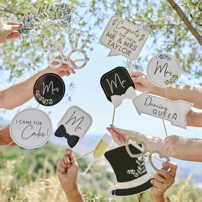 Oggetti di scena per Photobooth di matrimonio 13 pezzi