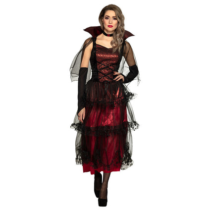 Costume da vampiro di Halloween da donna rosso