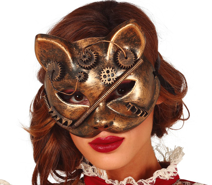 Maschera da gatto Steampunk