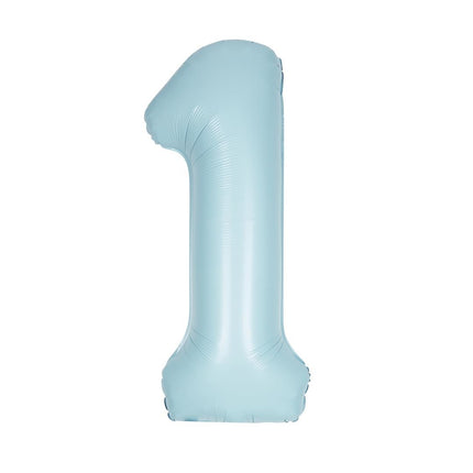 Palloncino figura blu 1 anno opaco 86 cm