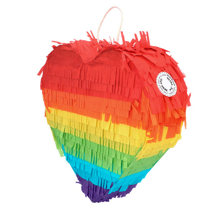 Cuore di pignatta arcobaleno 20 cm