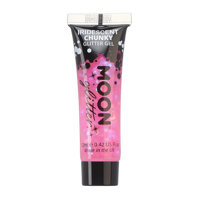 Moon Glitter Iridescent Chunky Glitter Gel Rosa 12ml