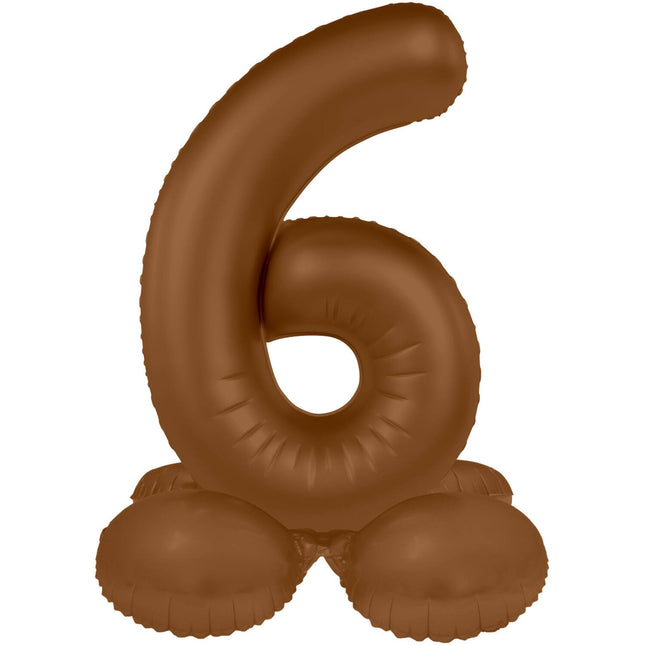 Palloncino figura 6 anni marrone opaco 41 cm