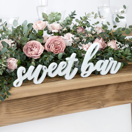 Decorazione da tavolo Sweet Bar Bianco 37cm